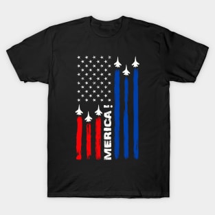 Air Force US Veterans 4th of July T shirt - Merica Flag T-Shirt T-Shirt